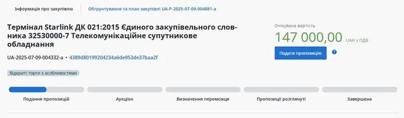 Овруч планує придбати термінал Starlink для потреб громади